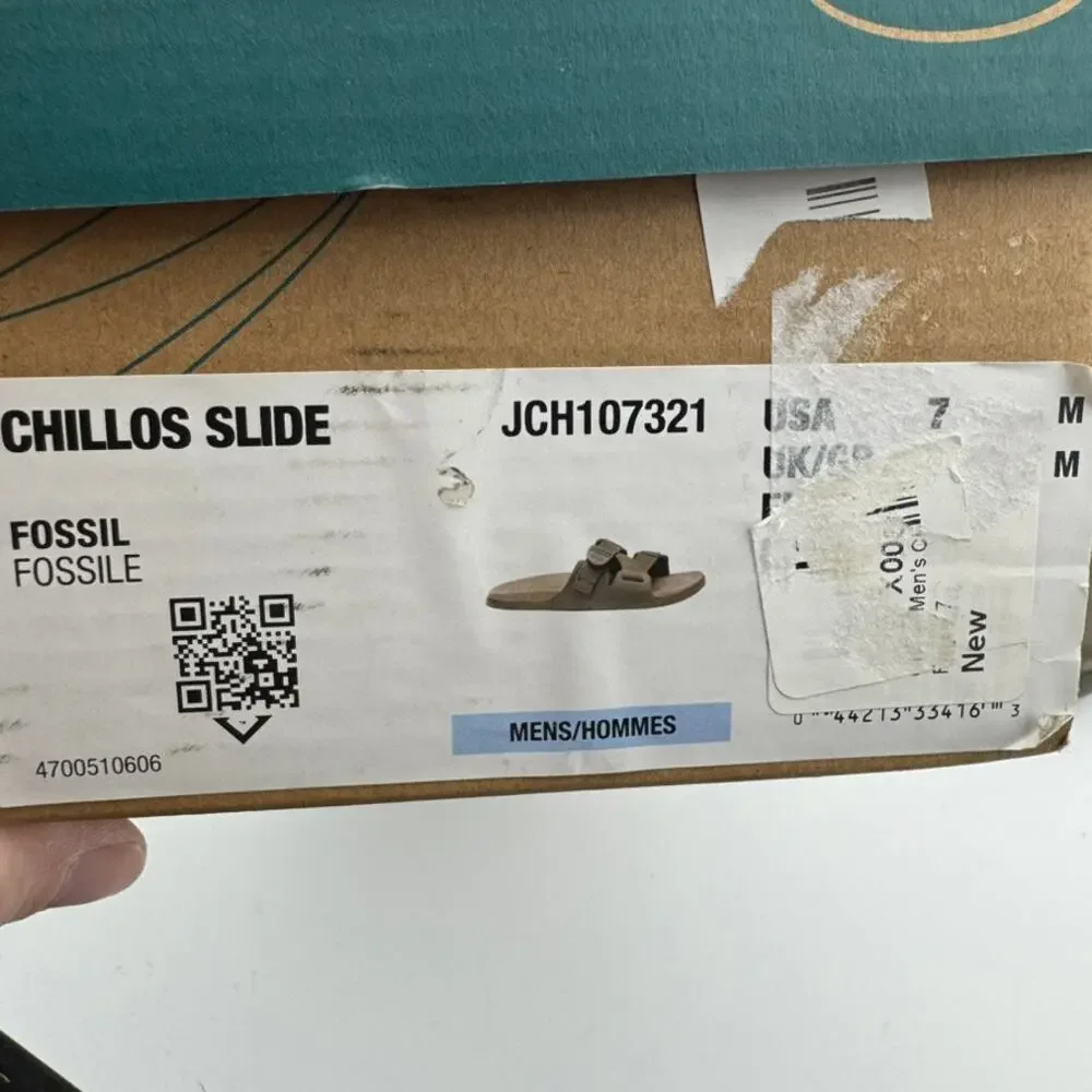Chaco Chillos Slide Fossil Olive Green Men’s Size 7 Adjustable Comfort Sandals